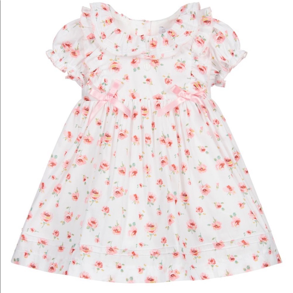 Patachou Baby Girl Floral Bows Dress 3M